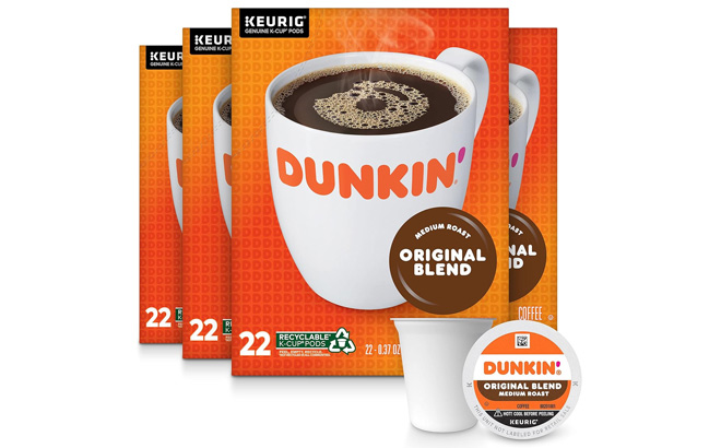 Dunkin Original Blend Medium Roast Coffee 4 Packs