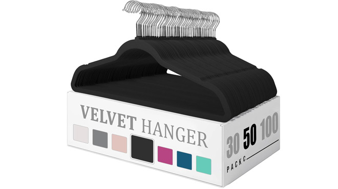 Flysums Premium Velvet Hangers 50 pk