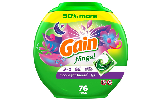 Gain Flings 76 Count Laundry Detergent Soap Pacs