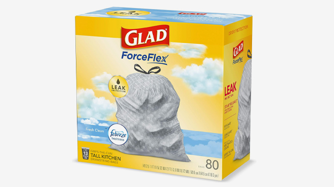 Glad 80 Count ForceFlex Tall Kitchen Trash Bags