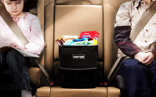 HOTOR Car Trash Can with Lid 1