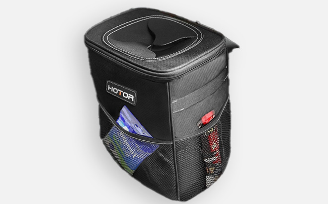 HOTOR Car Trash Can with Lid