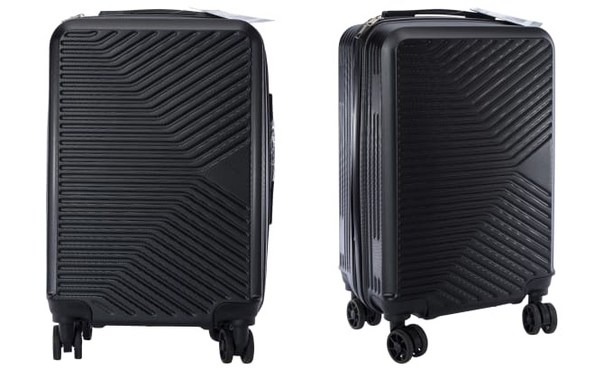 Hardside Spinner Carry On Suitcase 38L Black