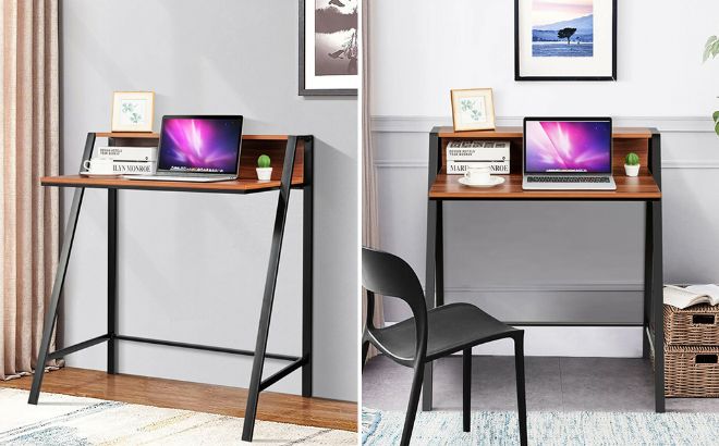 Home Office Metal Frame Computer Desk