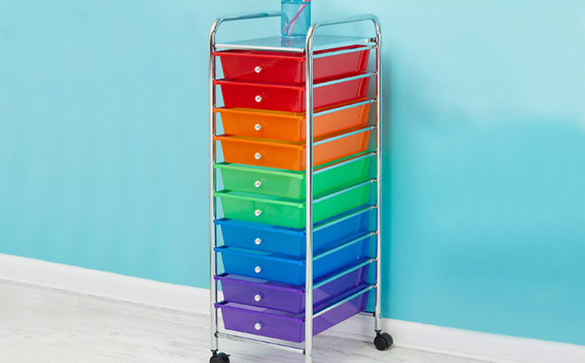 Honey Can Do Rolling 10 Drawer Craft Storage Cart