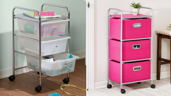 Honey Can Do Rolling 3 Drawer Craft Storage Carts