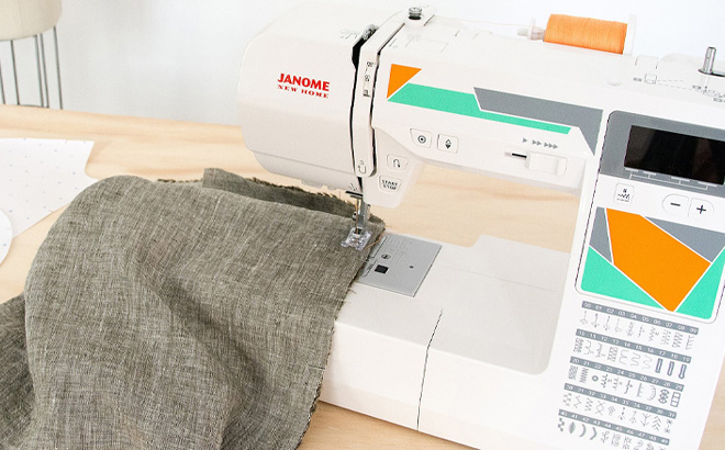 Janome MOD 50 Computerized Sewing Machine on the Table