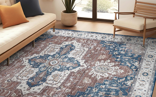 Jinchan 5x7 Washable Bohemian Tribal Area Rug