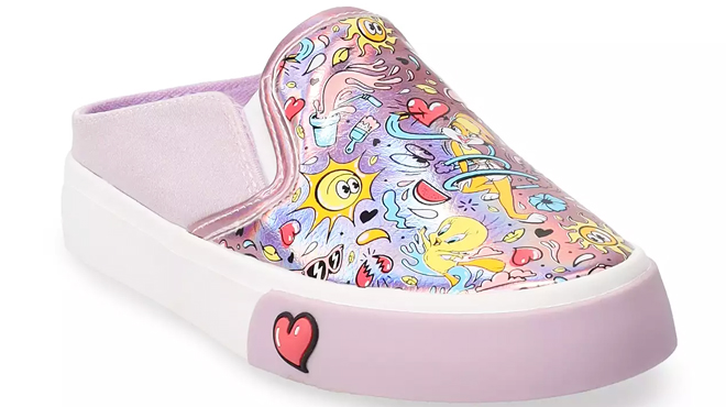 Little Girls Looney Tunes Mule Slip On Sneakers