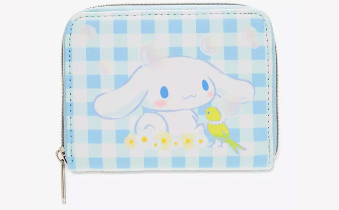 Loungefly Cinnamoroll Daisy Gingham Mini Zip Wallet