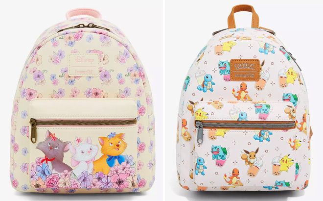 Loungefly Disney The Aristocats Trio Floral Mini Backpack