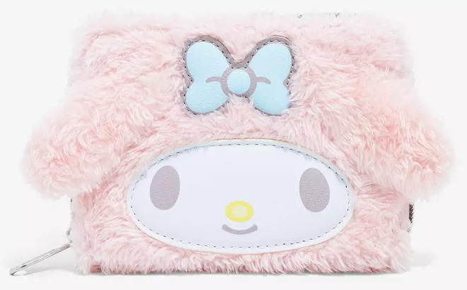 Loungefly My Melody Fuzzy Mini Zipper Wallet