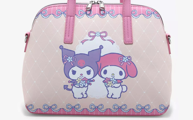 Loungefly My Melody Kuromi Pastel Bows Satchel Bag