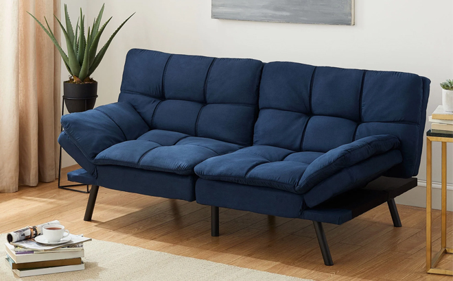 Mainstays Memory Foam Futon with Adjustable Armrests