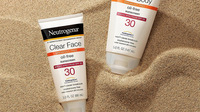 Neutrogena Clear Face Liquid Sunscreen on the Sand