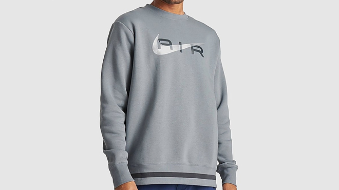 Nike Mens Air Swoosh Fleece Crewneck Sweatshirt