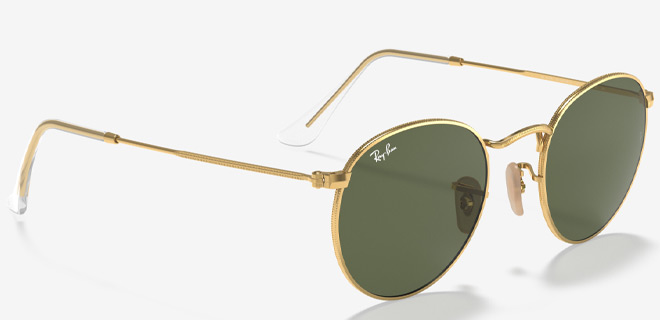 Ray Ban Round Flat Lens Sunglasses