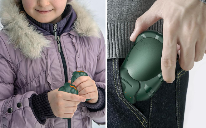 Rechargeable Hand Warmers in Green Color