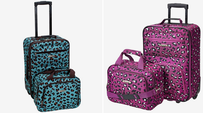 Rockland Fashion 2 Piece Softside Upright Luggage Set