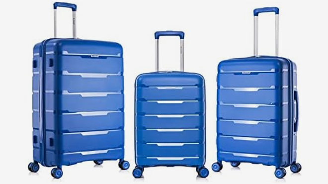 Rockland Pasadena 3 Piece Hardside Spinner Wheel Luggage Set