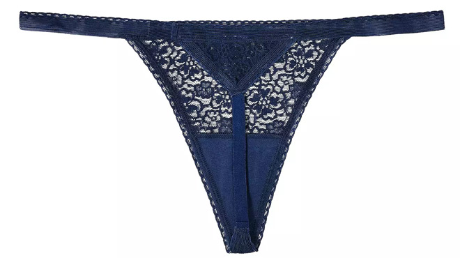 Blue SO Juniors Lace G String Panties