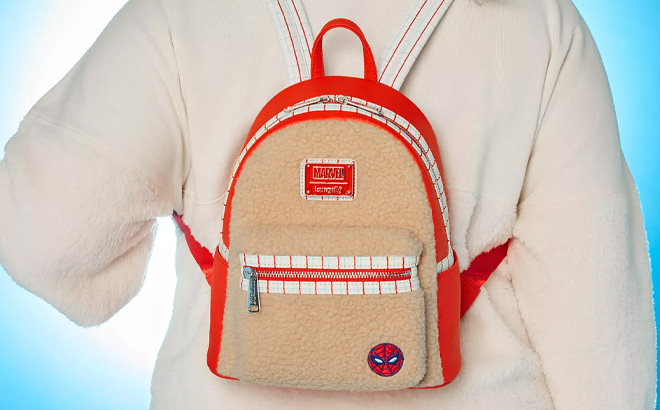 Spider Man Faux Fur Loungefly Mini Backpack