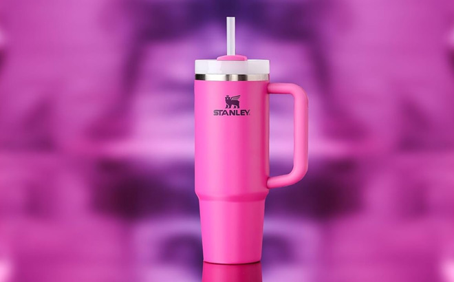 Stanley Quencher H2 0 FlowState Stainless Steel Vacuum Insulated Tumbler in Fuchsia Color