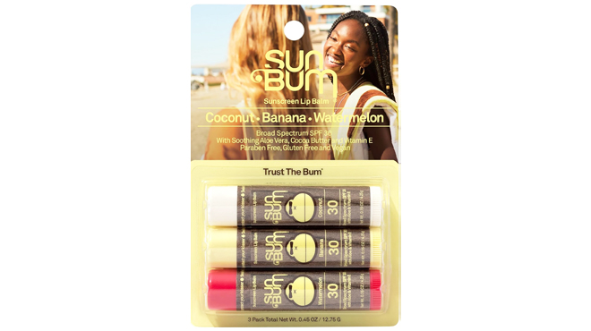 Sun Bum SPF Lip Balm Sticks 3 Count