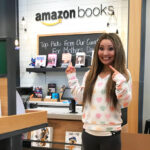 Tina with Amazon Books Inside a Store