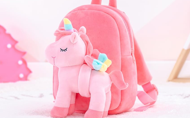 Toddler Pink Unicorn Plush Backpack