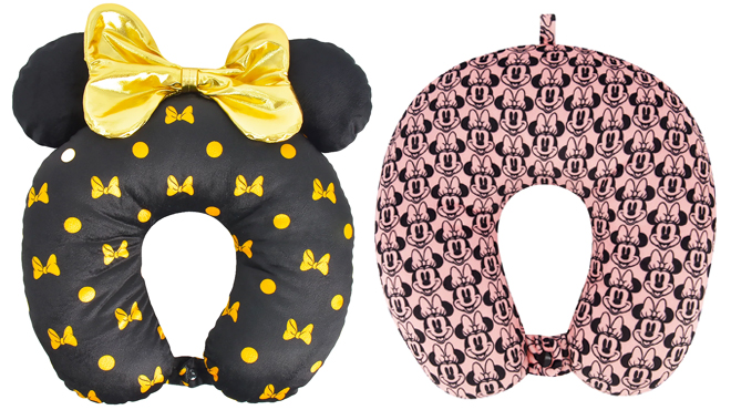 Two Disney Minnie Mouse Travel Neck Pillows