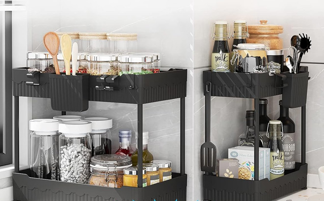 Two Under Sink Organizers on a Table