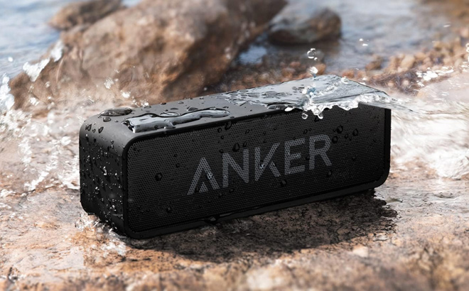 Upgraded Anker Soundcore Bluetooth Speaker with IPX5 Waterproof