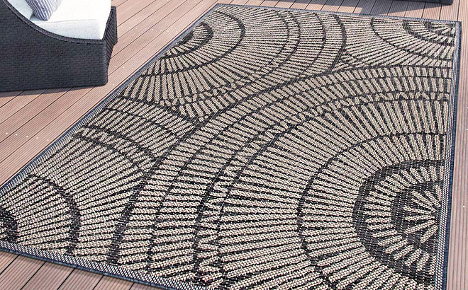 World Rug Gallery Abstract Indoor Outdoor Area Rug