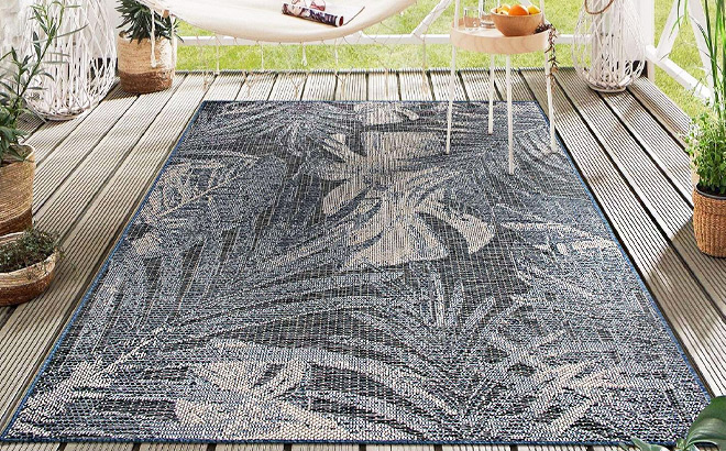 World Rug Gallery Tropical Floral Indoor Outdoor Area Rug