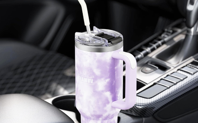 40 Ounce Tumbler With Handle in Car