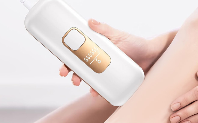 A Person Holding Aopvui IPL at Home Hair Removal