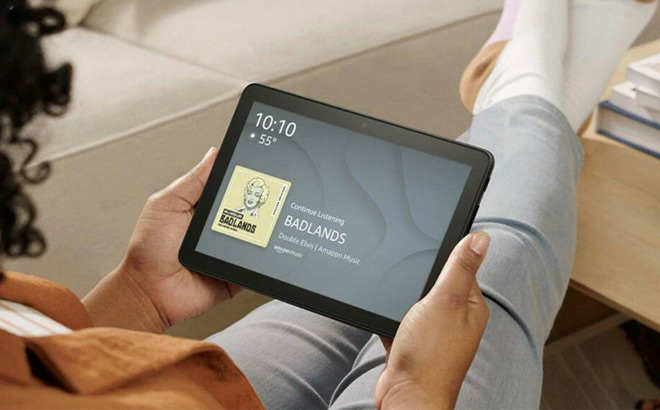 A Person Holding the Amazon HD 8 Tablet