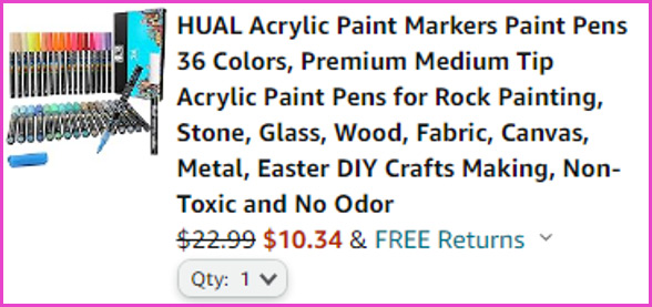 Acrylic Paint Markers 36-count $10 Shipped At Amazon 