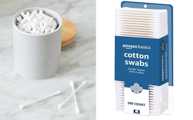 Amazon Basics 500 Count Cotton Swabs