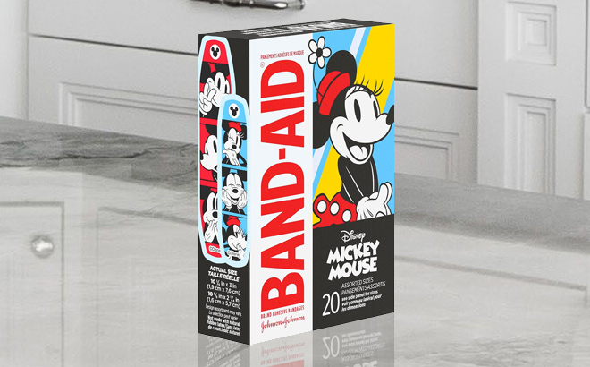 Band Aid Brand Adhesive Bandages for Minor Cuts Scrapes Wound Care Featuring Disneys Mickey Mouse