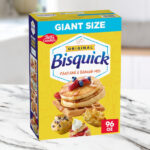 Betty Crocker Bisquick Original Pancake Baking Mix on a Kitchen Counter