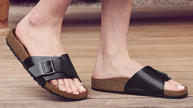 Birkenstock Slide Sandals Sydney Graceful in Black