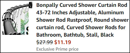 Bonpally Curved Shower Curtain Rod Checkout