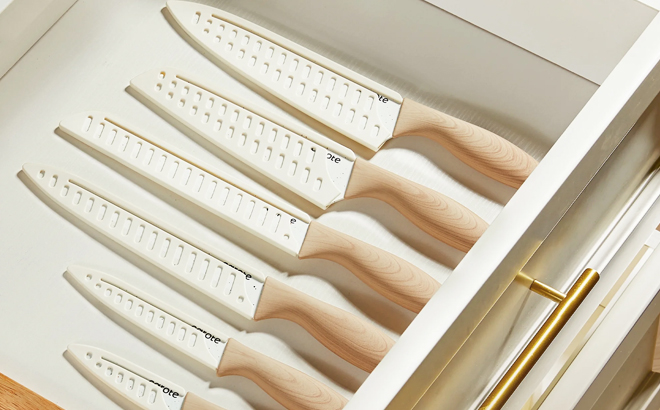 Carote 12 Piece Knife Set inside a Kitchen Drawer