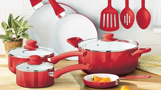 Ceramic 12 Piece Cookware Set