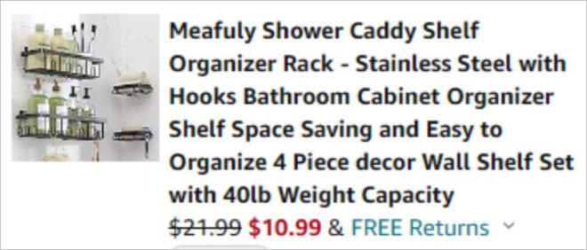 Checkout page of Shower Caddy Shelf Organizer Rack