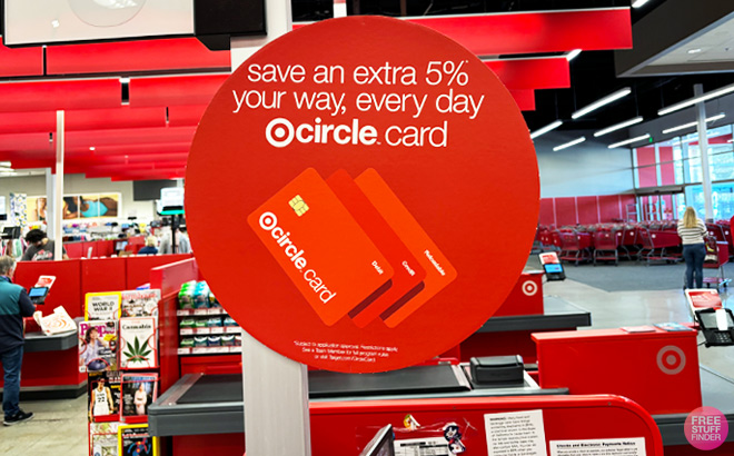 Circle Card Sign at Checkout