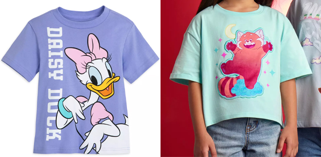 Disney Kids Daisy Duck Back to Front T Shirt and Panda Mei T Shirt