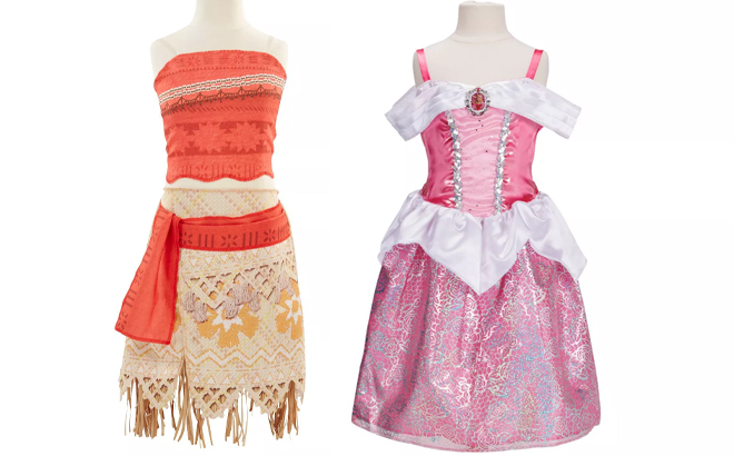 Disney Moana Adventure Dress and Disney Princess Aurora Core Dress